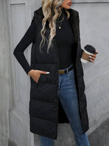 Annette - Lange Strickjacke mit Kapuze