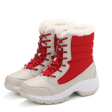 Wasserdichte Damen-Winterstiefel mit Kunstfellfutter – Warm, Rutschfest und Robust für kalte Tage