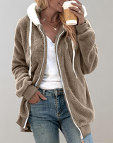 Tatjana - Women Plush Fleece Hooded Coat