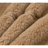 Elegante Teddyjacke mit Reißverschluss und Kragen für Damen