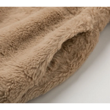 Elegante Teddyjacke mit Reißverschluss und Kragen für Damen