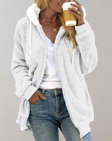 Tatjana - Women Plush Fleece Hooded Coat