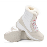 Wasserdichte Damen-Winterstiefel mit Kunstfellfutter – Warm, Rutschfest und Robust für kalte Tage