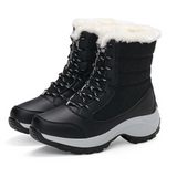 Wasserdichte Damen-Winterstiefel mit Kunstfellfutter – Warm, Rutschfest und Robust für kalte Tage