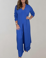 Wela - Langes Top mit elegantem hohem Schlitz