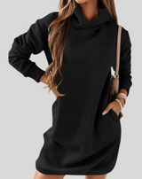 Line - Bequemes schickes Kapuzenkleid