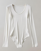 Marit - Bodysuit Langärmelige O-Ausschnitt