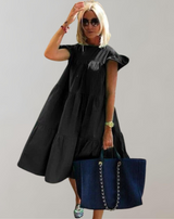 Gemma - Damen Rüschen-Sonnenkleid Elegant