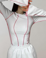 Diana - Patchwork-T-Shirts mit langen Ärmeln