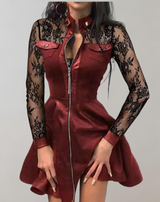 Amber - Damen Langarm mit Reißverschluss