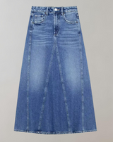 Melissa - Blauer Denim Rock Taschen