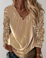 Regina – Glänzende Bluse für Bürodamen