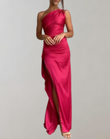 Luisa - Elegant Solide Maxikleid