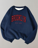 Mirna - Brooklyn Letter Print Sweatshirt