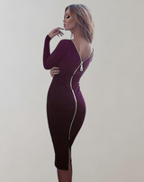 Tessa - Langärmliges Kleid mit Rückenreißverschluss