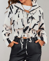 Lika - Reißverschlussjacke mit Kontrastdruck