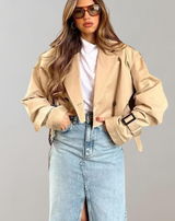 Saskia - Herbstlicher Trenchcoat Ärmeln