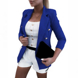 Thalima - schmal geschnittener weißer Damenblazer