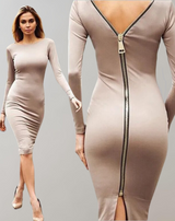 Tessa - Langärmliges Kleid mit Rückenreißverschluss