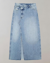 Melissa - Blauer Denim Rock Taschen