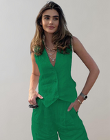 Teressa - Tank-Top und High-Waist-Hosen