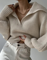 Samantha - Damenpullover mit Laternenärmeln