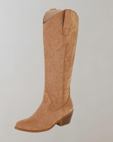 Bianca - Bestickte kniehohe Westernstiefel