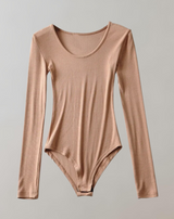 Marit - Bodysuit Langärmelige O-Ausschnitt