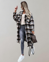 Dora - Mode Langer karierter Mantel