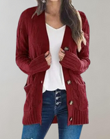 Petra – Strickmantel aus Baumwolle