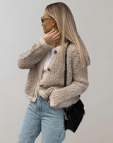 Aletta - O-Ausschnitt Frauen lange Ärmel Mäntel