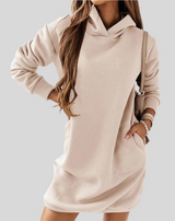 Line - Bequemes schickes Kapuzenkleid