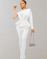 Vanessa - Vintage Perlen Mesh Langarmshirt