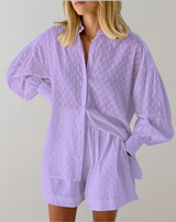 Badeth - Damen Homewear Jacquard-Stoff