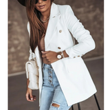 Delta – Weiß-schwarzer Damenblazer