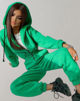 Gerda - Elegante Kapuzenpullover Jumpsuit