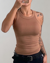 Anabel - Solides geripptes Tank-Top