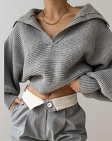 Samantha - Damenpullover mit Laternenärmeln