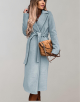 Anna - Eleganter Wollmantel mit Gürtel