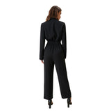 Genevieve – Stylisches Jumpsuit mit V-Ausschnitt und Ballonärmeln