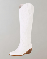 Bianca - Bestickte kniehohe Westernstiefel