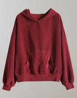 Jane - Übergroßer Cord-Kapuzenpulli
