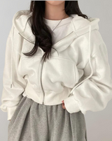 Yara - Frauen Solid Hooded Sweatshirt