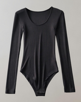 Marit - Bodysuit Langärmelige O-Ausschnitt