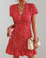 Sari - Sommer kurz Boho Kleid Frauen