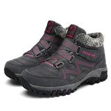Wasserdichte Damen-Wanderschuhe mit Kunstfellfutter – Warme und rutschfeste Outdoor-Boots
