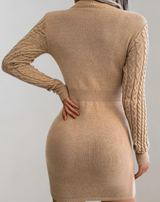 Tricia - durchbrochenes Minikleid aus Strick