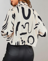 Lika - Reißverschlussjacke mit Kontrastdruck