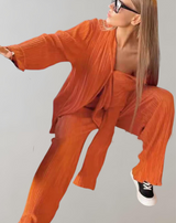 Nala - Frauen plissiert 2 Stück Hose Set