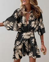 Agnes - Women Fashion Print Fledermausärmel